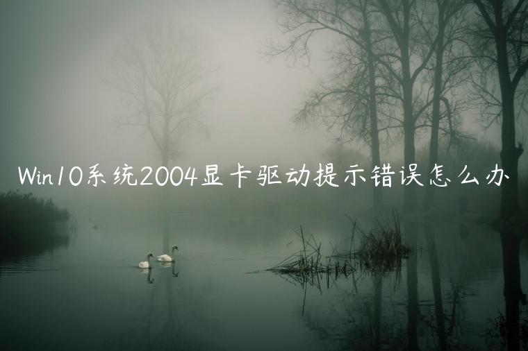 Win10系统2004显卡驱动提示错误怎么办