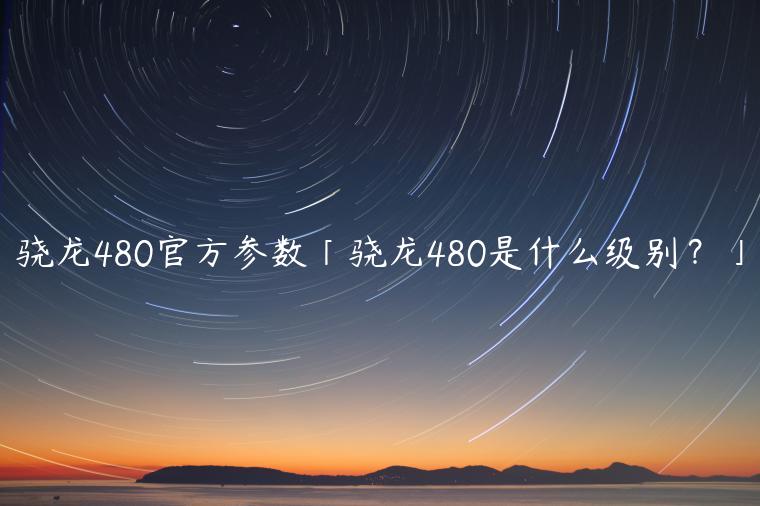 骁龙480官方参数「骁龙480是什么级别？」