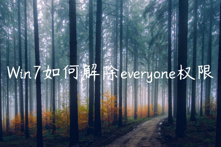 Win7如何解除everyone权限