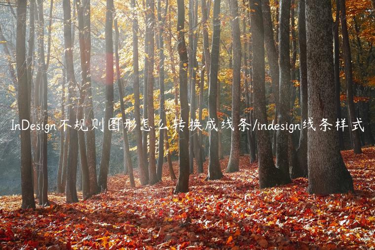 InDesign不规则图形怎么转换成线条/indesign线条样式