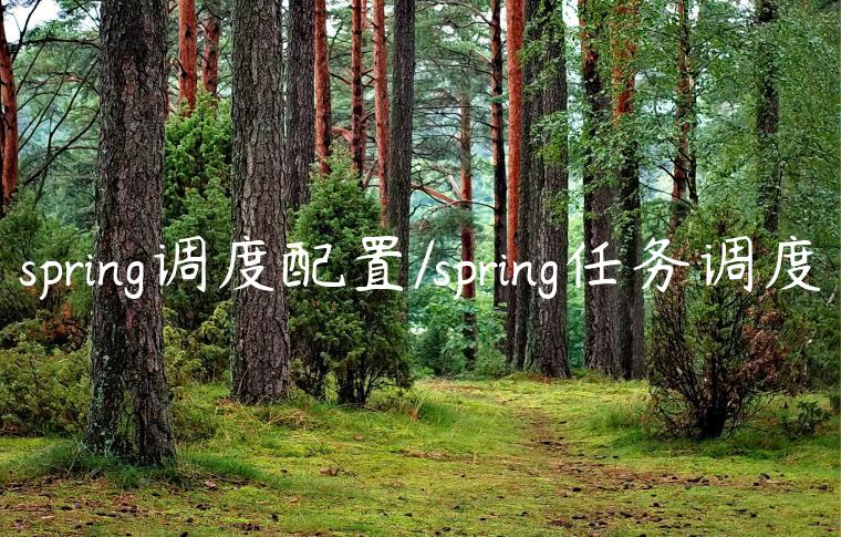 spring调度配置/spring任务调度