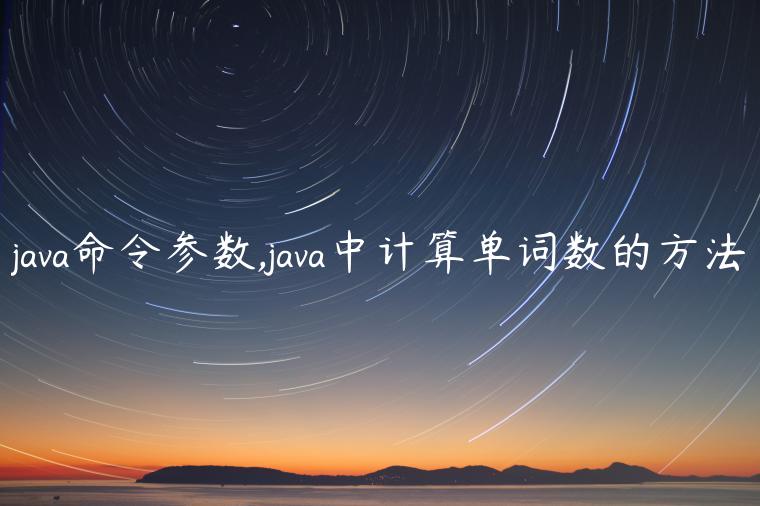 java命令参数,java中计算单词数的方法