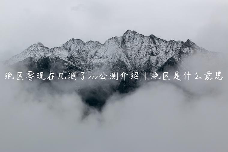 绝区零现在几测了zzz公测介绍|绝区是什么意思