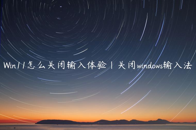 Win11怎么关闭输入体验|关闭windows输入法