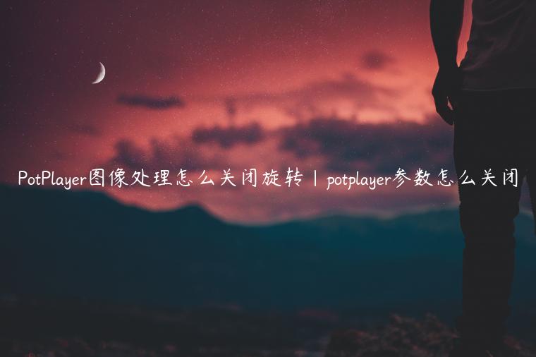 PotPlayer图像处理怎么关闭旋转|potplayer参数怎么关闭