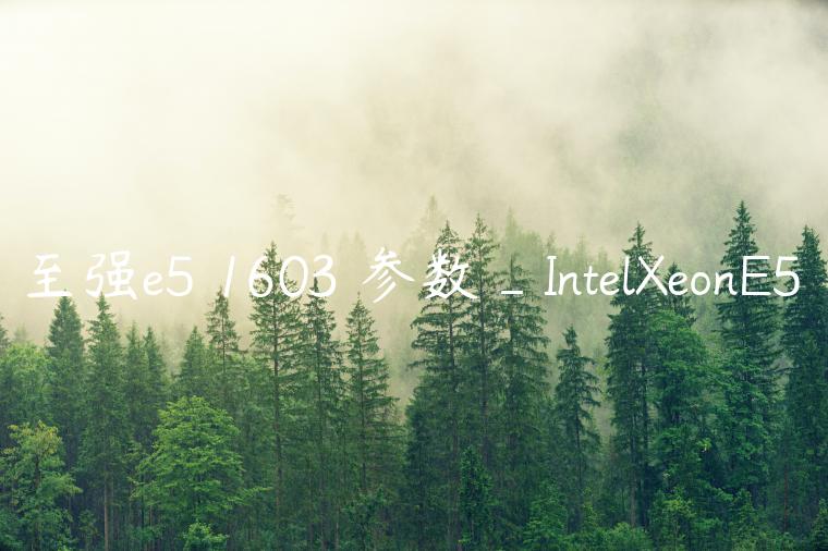 至强e5 1603 参数_IntelXeonE5