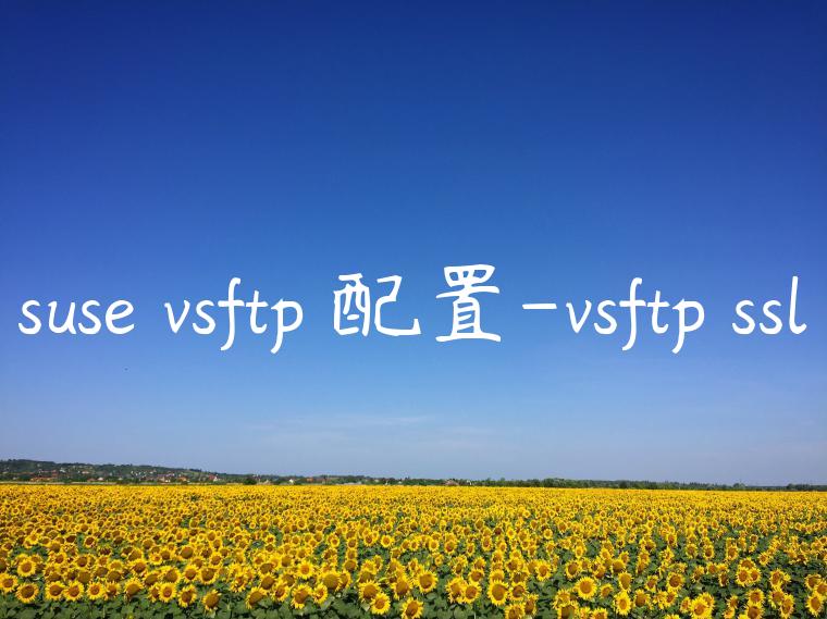 suse vsftp 配置-vsftp ssl