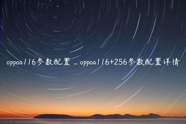 oppoa116参数配置_oppoa116+256参数配置详情