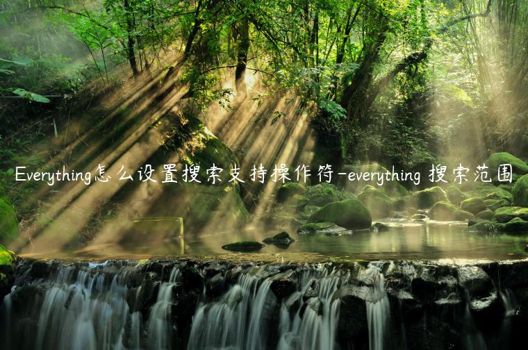 Everything怎么设置搜索支持操作符-everything 搜索范围