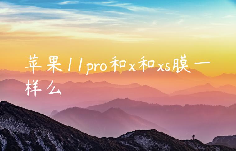 苹果11pro和x和xs膜一样么