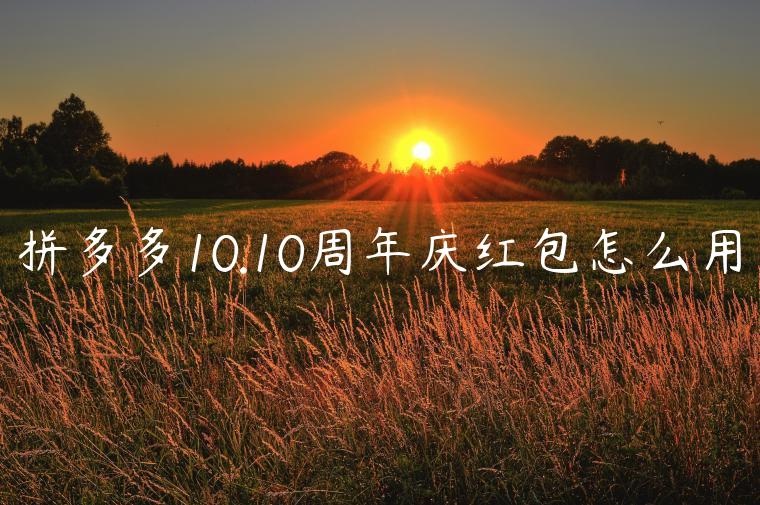 拼多多10.10周年庆红包怎么用