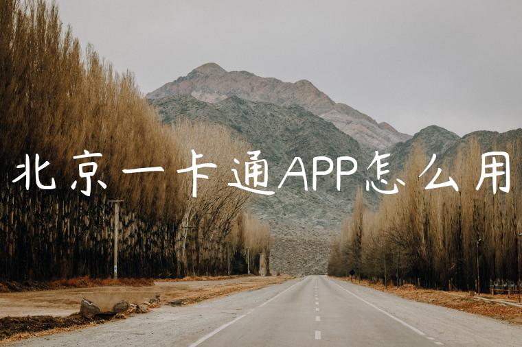 北京一卡通APP怎么用