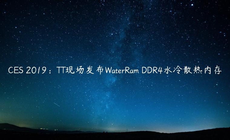 CES 2019：TT现场发布WaterRam DDR4水冷散热内存