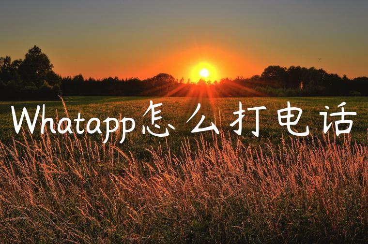 Whatapp怎么打电话