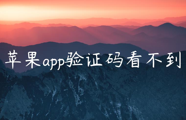 苹果app验证码看不到