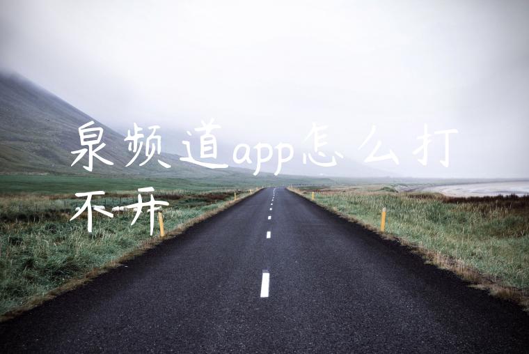 泉频道app怎么打不开