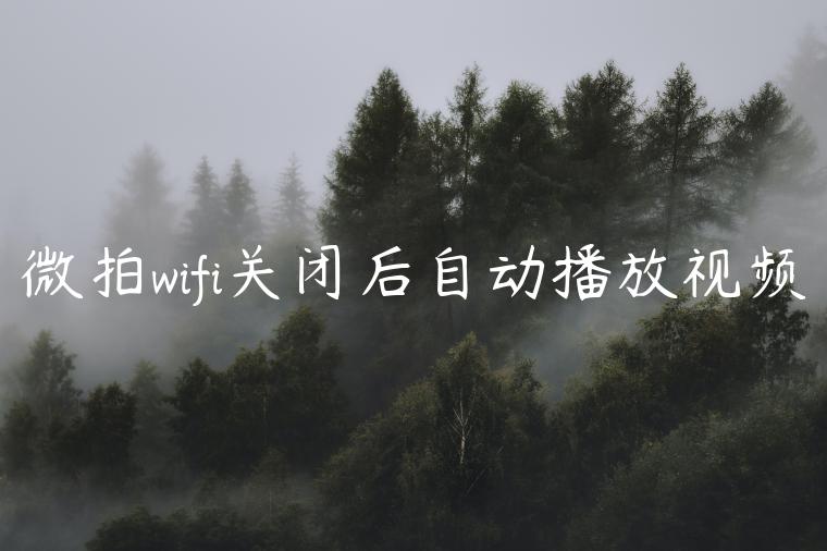 微拍wifi关闭后自动播放视频