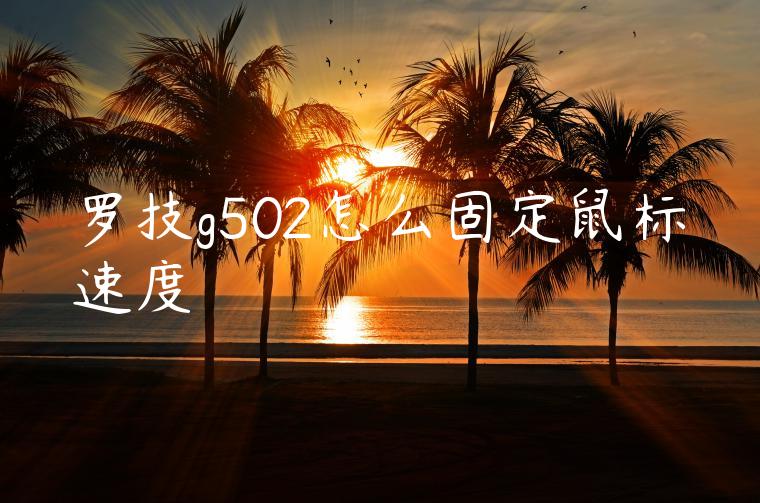 罗技g502怎么固定鼠标速度