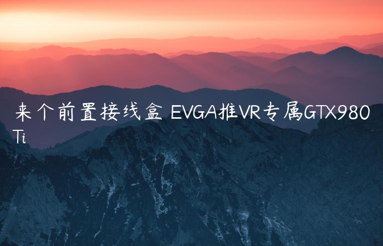 来个前置接线盒 EVGA推VR专属GTX980Ti