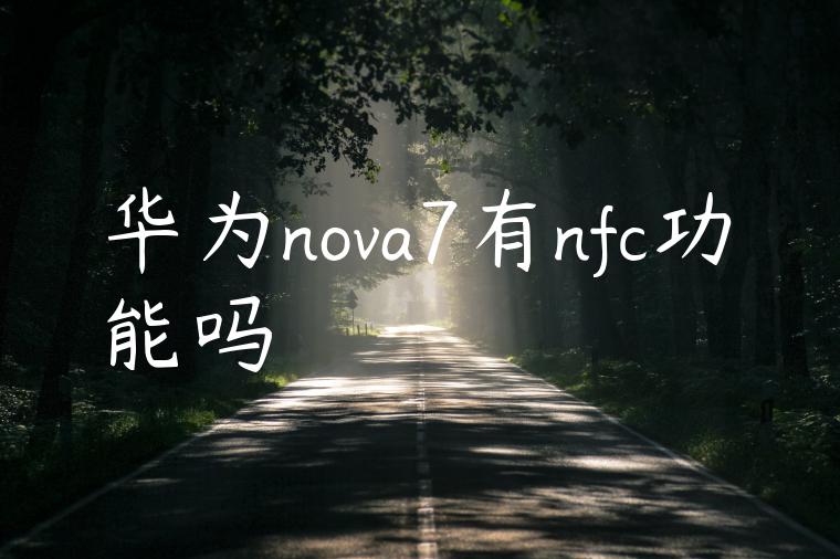 华为nova7有nfc功能吗