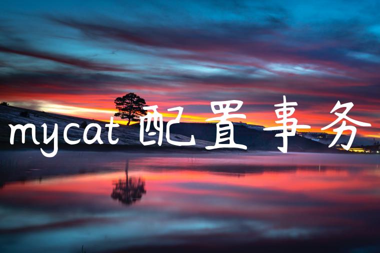 mycat 配置事务