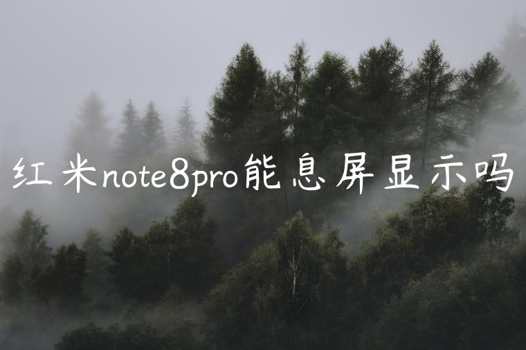 红米note8pro能息屏显示吗