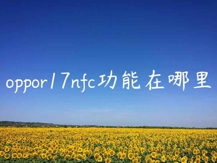 oppor17nfc功能在哪里