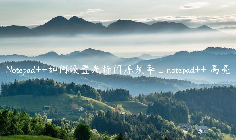 Notepad++如何设置光标闪烁频率_notepad++ 高亮