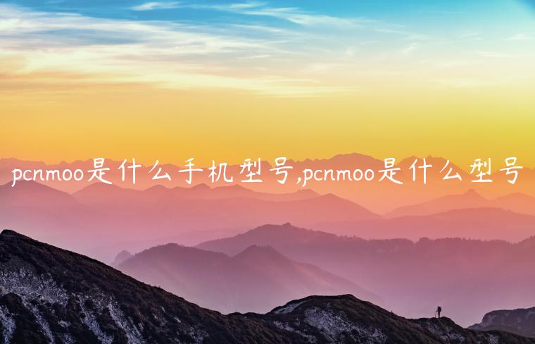 pcnmoo是什么手机型号,pcnmoo是什么型号