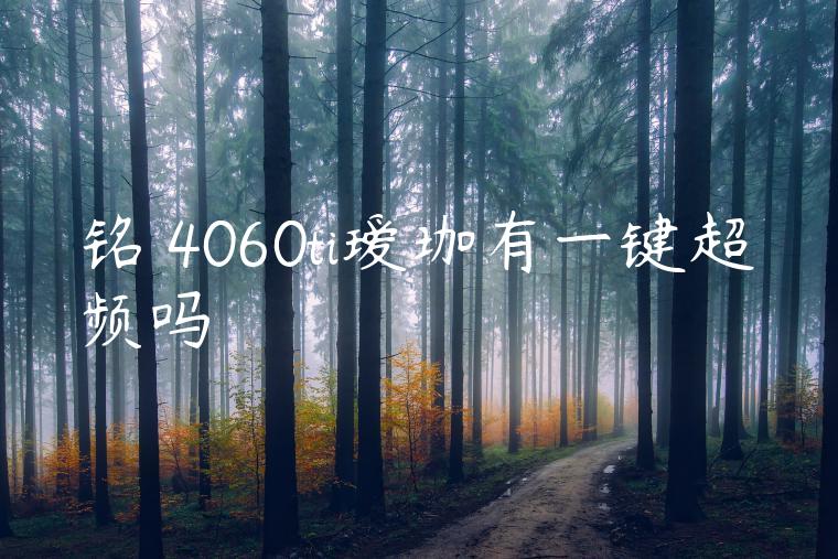 铭瑄4060ti瑷珈有一键超频吗