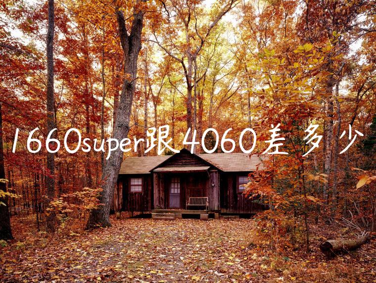 1660super跟4060差多少