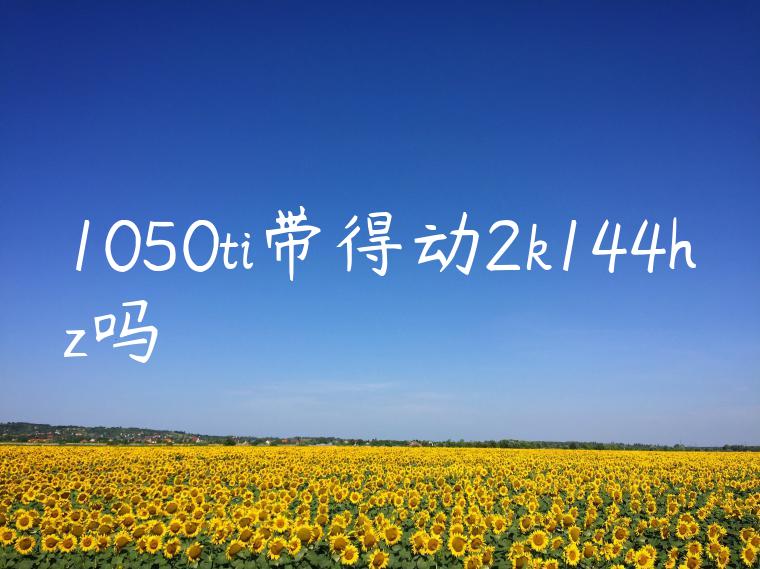 1050ti带得动2k144hz吗