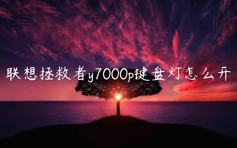 联想拯救者y7000p键盘灯怎么开