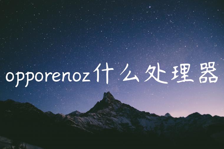 opporenoz什么处理器