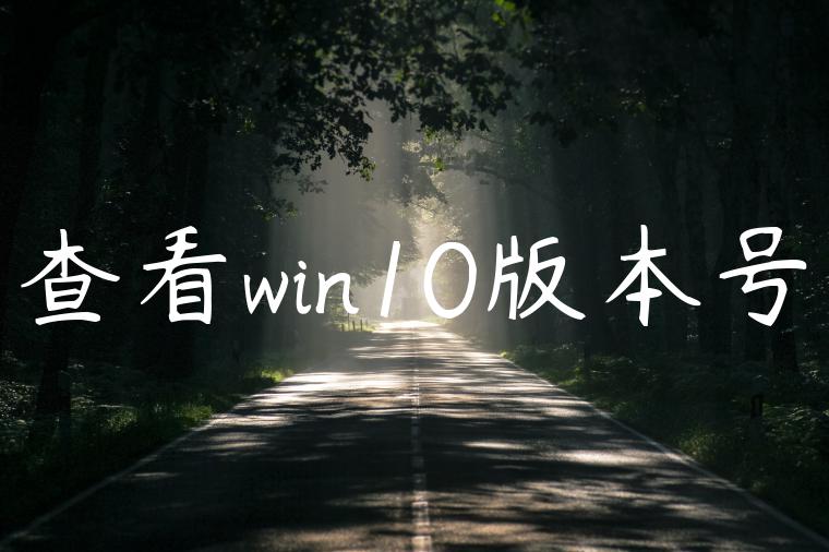 查看win10版本号