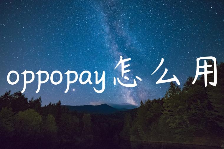 oppopay怎么用