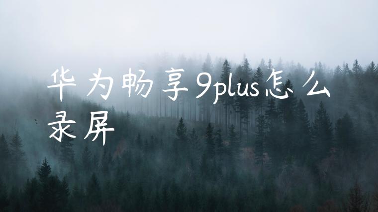 华为畅享9plus怎么录屏