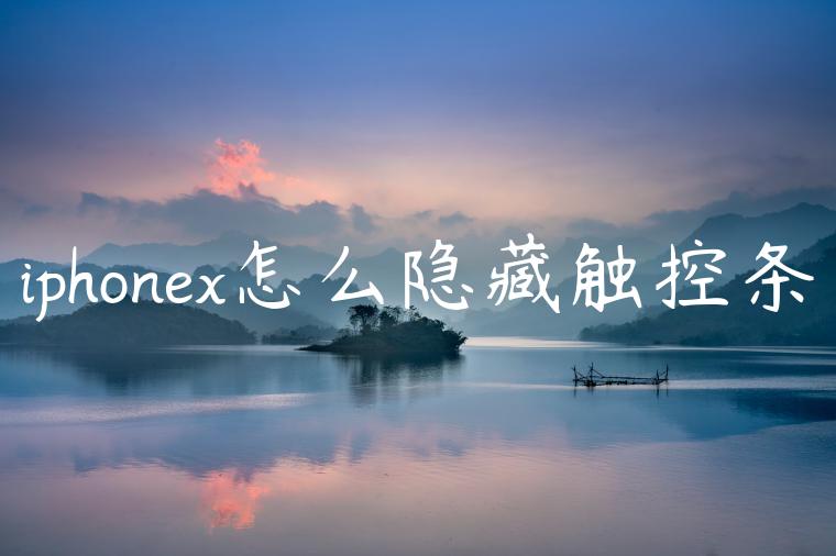 iphonex怎么隐藏触控条