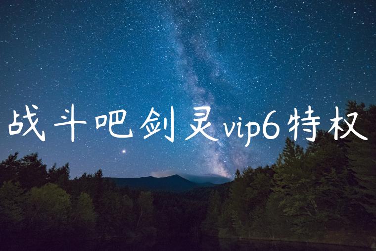 战斗吧剑灵vip6特权