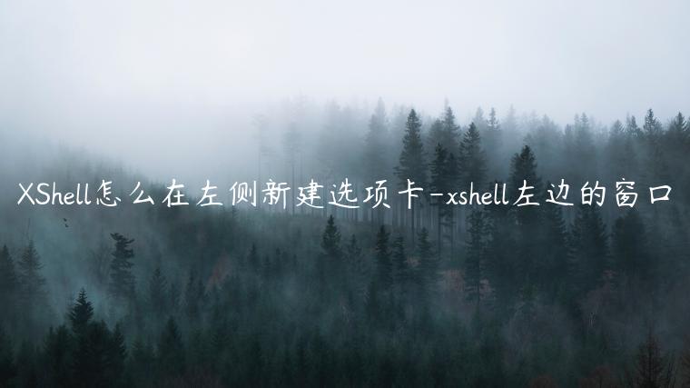 XShell怎么在左侧新建选项卡-xshell左边的窗口