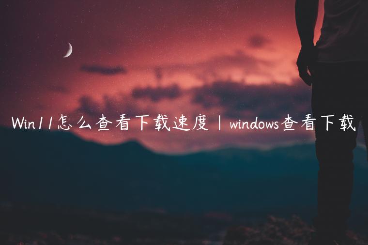 Win11怎么查看下载速度|windows查看下载