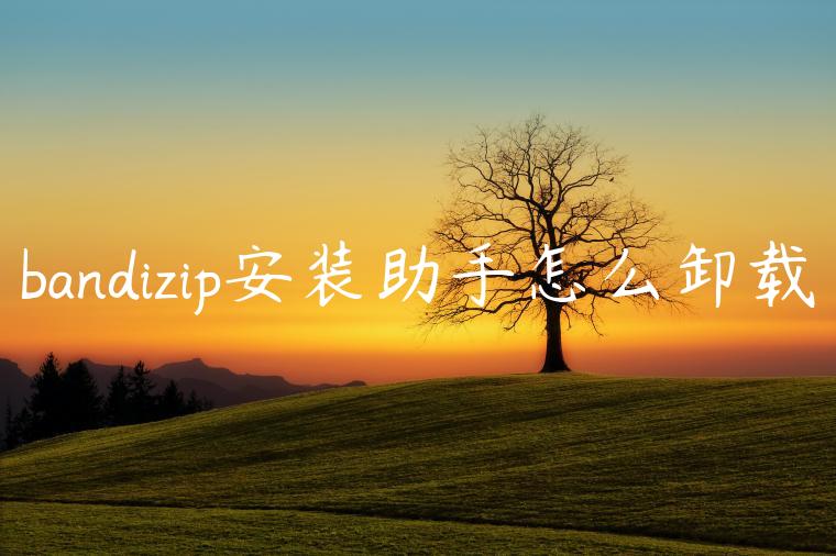 bandizip安装助手怎么卸载