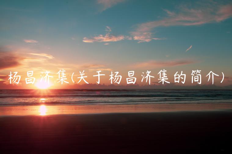 杨昌济集(关于杨昌济集的简介)