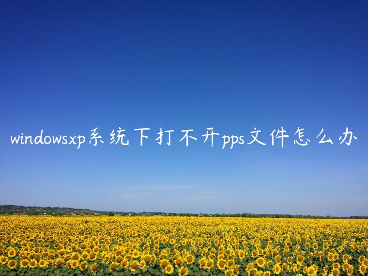 windowsxp系统下打不开pps文件怎么办