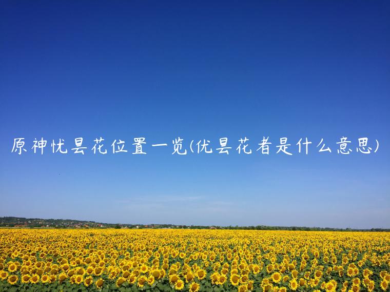 原神忧昙花位置一览(优昙花者是什么意思)