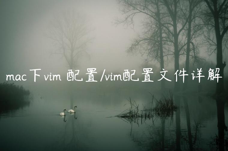 mac下vim 配置/vim配置文件详解