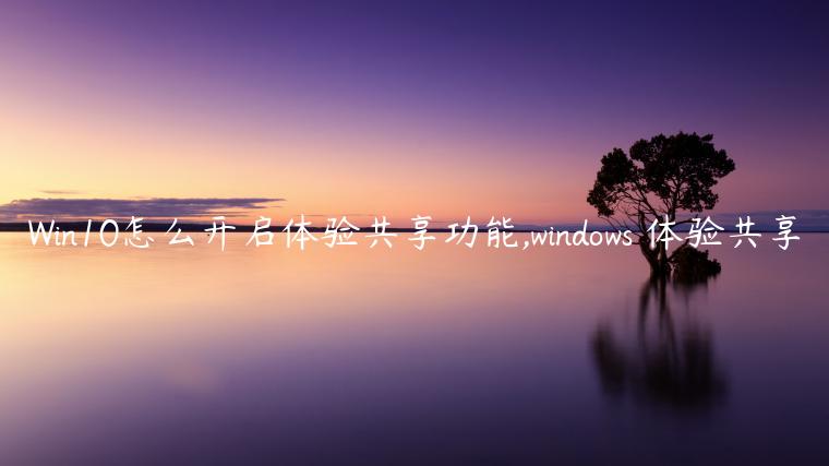 Win10怎么开启体验共享功能,windows 体验共享