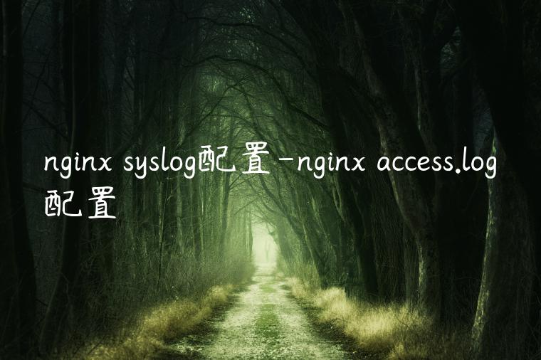 nginx syslog配置-nginx access.log配置