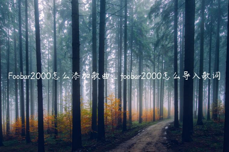 Foobar2000怎么添加歌曲_foobar2000怎么导入歌词