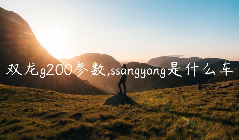 双龙g200参数,ssangyong是什么车